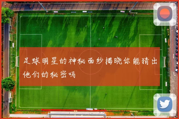 足球明星的神秘面纱揭晓你能猜出他们的秘密吗
